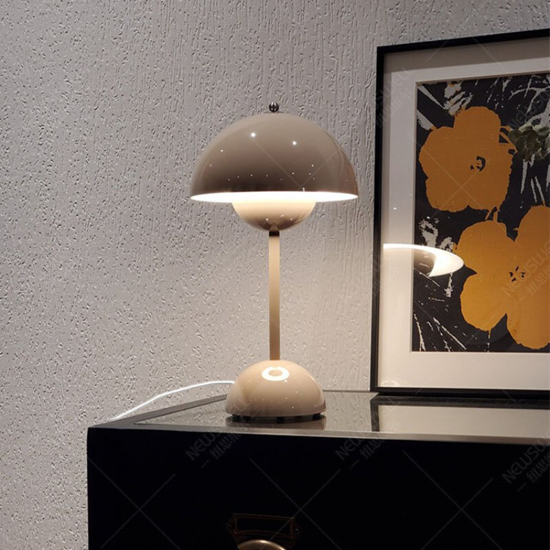 Nordic Bud โคมไฟตั้งโต๊ะไฟ LED เปลี่ยนสีได้ไฟ LED โคมไฟตั้งโต๊ะ Pelindung Mata อ่านไฟสำหรับบ้าน/บาร์/ตกแต่งกาแฟ
