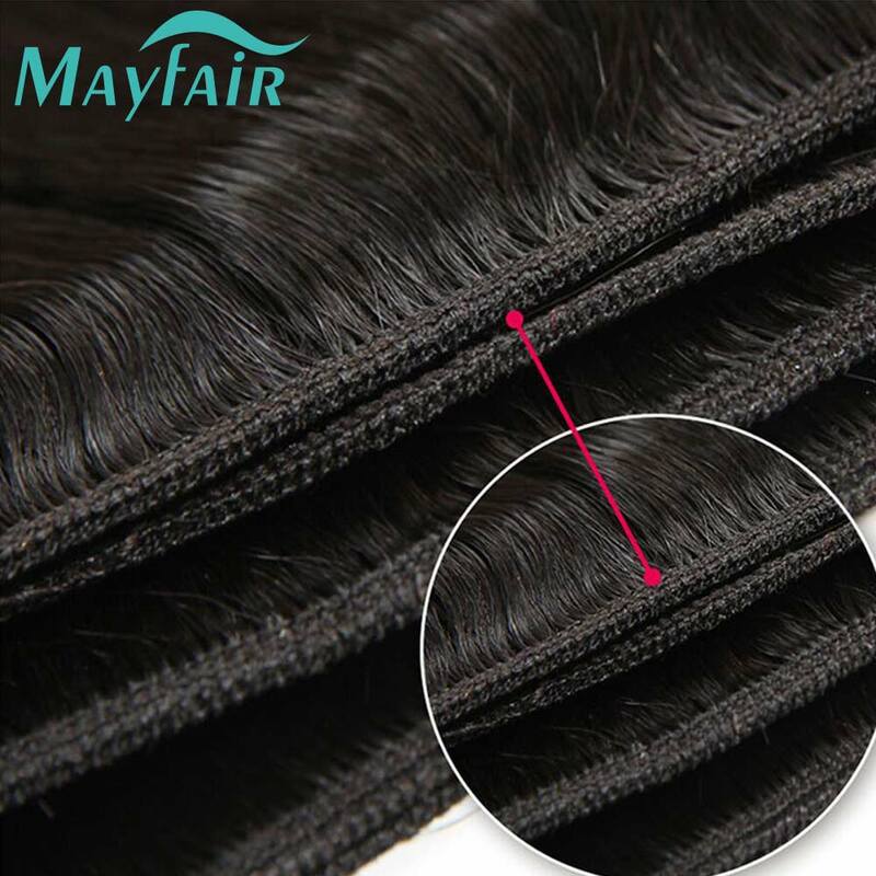 Extensiones de cabello humano ondulado, mechones de cabello brasileño 100% sin procesar, Color negro Natural, 12A, 3 uds.
