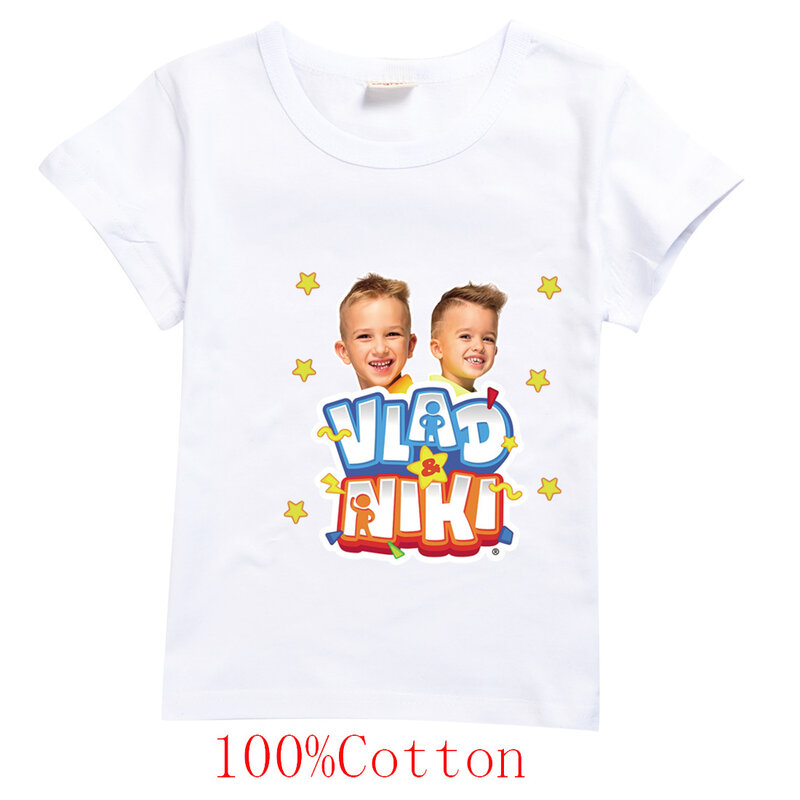 Летняя футболка Vlad Ники, рубашки для мальчиков-подростков, хлопковая одежда для младенцев, футболка принцессы, детская одежда для девочек