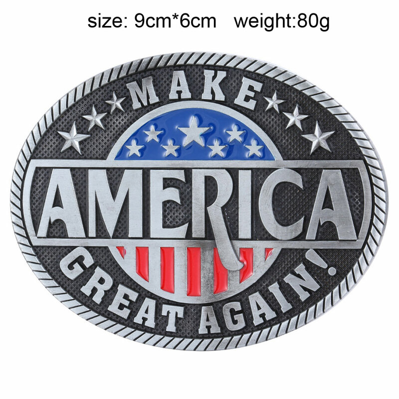 Cheapify Dropshipping Oval West Make America Great Again Hero Metal Man Belt Buckles 40Mm