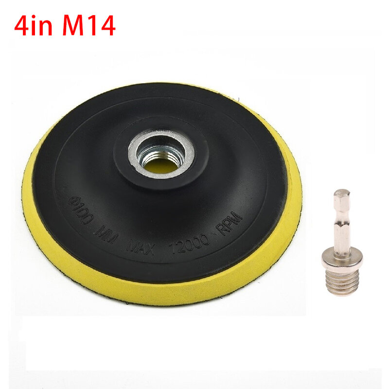 1Set tipo autoadesivo smerigliatrice disco per lucidatura platorello in poliuretano e metallo codolo esagonale smerigliatrice angolare accessori per ruote