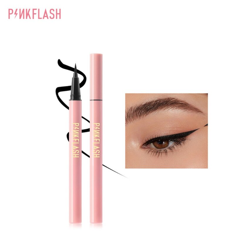 Pinkflash-كحل سائل للنساء ، كحل سائل ، أسود ، بني ، غير لامع ، مكياج العيون ، مستحضرات التجميل