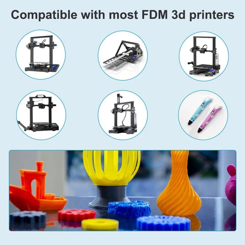 Filamento de impresora 3D, Material de impresión para Creality Ender-3 V2 Ender 3Pro, 1,75mm, 2kg por lote