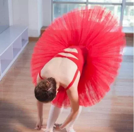 Tutú de plataforma profesional para mujer, traje de baile de Ballet negro, blanco y rojo, falda de baile de Ballet para adultos