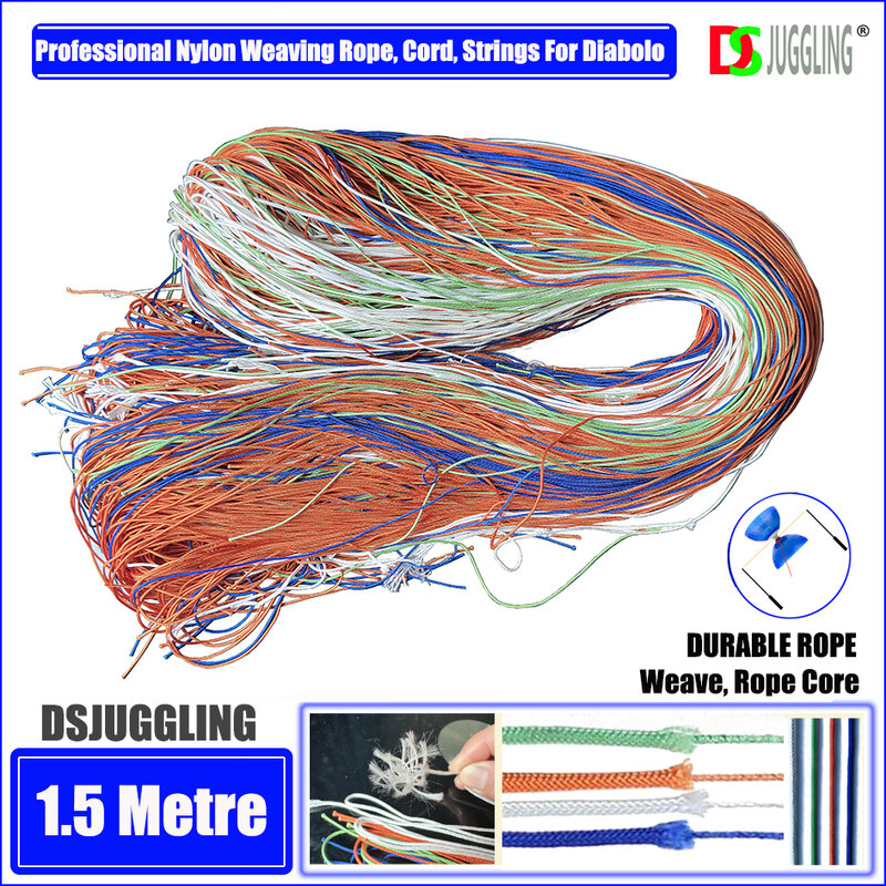 Cuerda de tejido de nailon profesional, cordón, cuerdas para Diabolos, yo-yo Kongzhu chino, 1,5 metros de longitud, atado a palillos de mano
