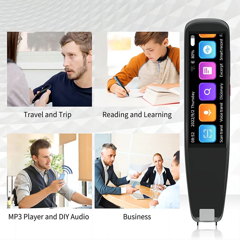 HONGTOP Smart Voice Scan Translator Pen MultifunctionVertaling Real Time 121 Talen Vertaler Zakelijk Woordenboek Pen