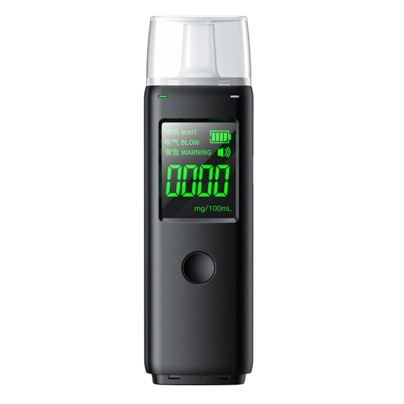 เครื่องวัดปริมาณอัลกอฮอล์จากลมหายใจดิจิตอล LCD แบบมืออาชีพสำหรับการขับขี่เมาแล้วขับ
