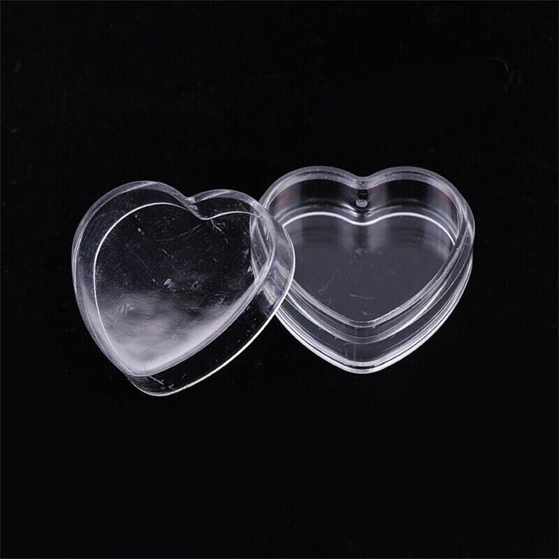 Frascos vacíos de plástico con forma de corazón para maquillaje, botellas de muestra transparentes, contenedor de bálsamo labial, crema de sombra de ojos, 4g