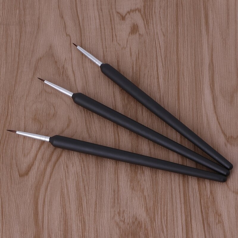 Y1UF 3 pezzi penna per art che punteggia pittura disegno gel liner smalto pennello strumento durevole