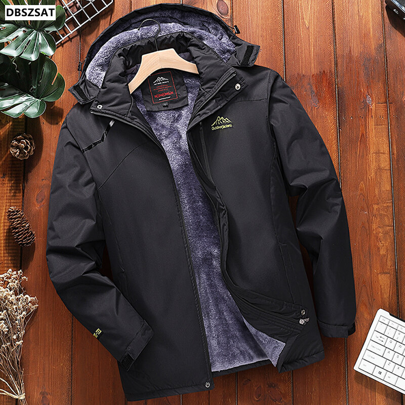 Мужская флисовая куртка, зимняя парка больших размеров 7XL, 8XL, пальто большого размера 5xl, мужская верхняя одежда с капюшоном для снега, Толстая теплая водонепроницаемая куртка для мужчин
