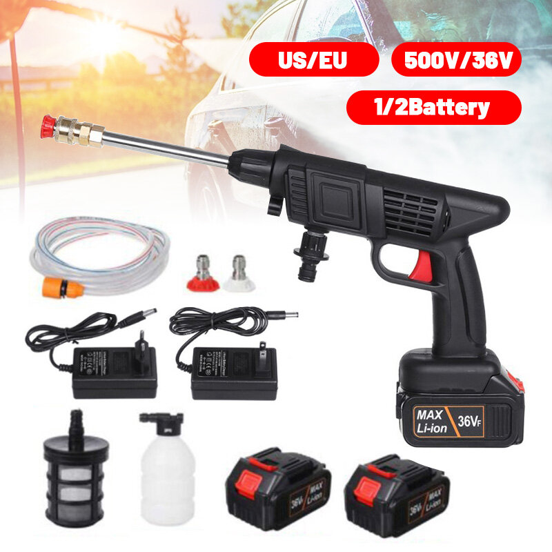 Cordless High Pressure Washer Rechargeable Car Washing Foam Machine Electric Garden Water Gun Adjustable for Makita 36V Battery