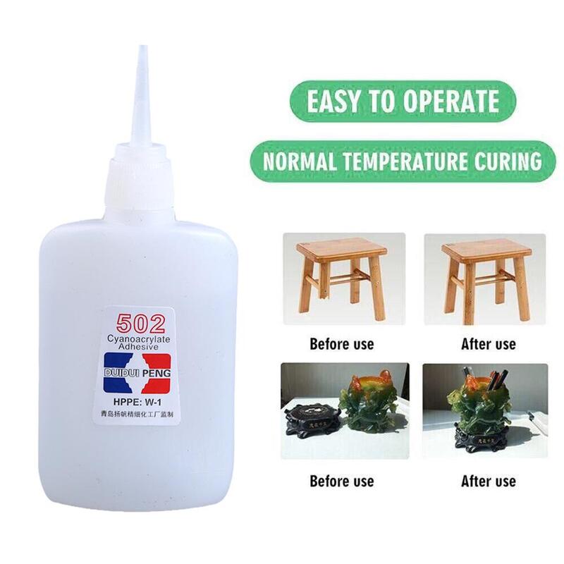 502 Super Glue Instant Quick Dry Cyanoacrylate Strong Adhesive Quick Bond Leather Rubber Metal Office Supplies Fast Glue 4PCS