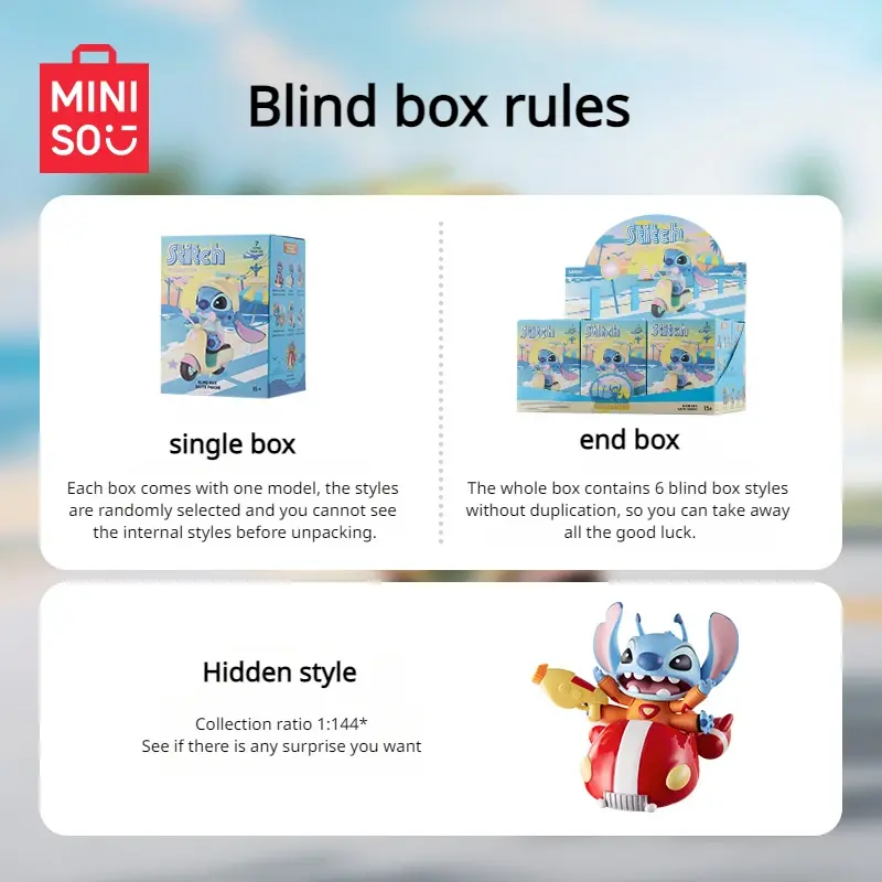 MINISO Blind Box Disney Lilo & Stitch Changyou Series giocattoli per bambini regalo di compleanno Anime Kawaii Model decorazione Desktop