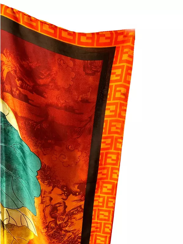 Women's Elegant Kaftan Dress, Plus Size Tie Dye Floral Print Batwing Sleeve Round Neck Maxi Dress