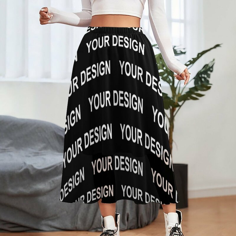 Aggiungi la gonna personalizzata di Design su misura per la tua immagine gonne Casual estetiche gonna Boho Vintage abbigliamento oversize stampato femminile