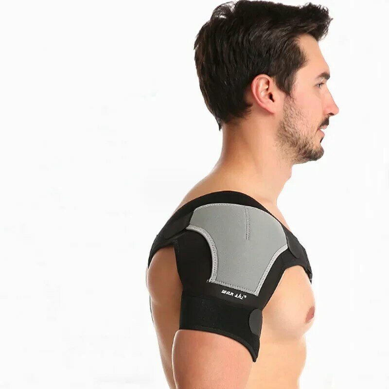 Регулируемый спортивный плечевой бандаж на одно плечо, поддерживающий пояс, мужской защитный компрессионный плечевой ремень для восстановления травм