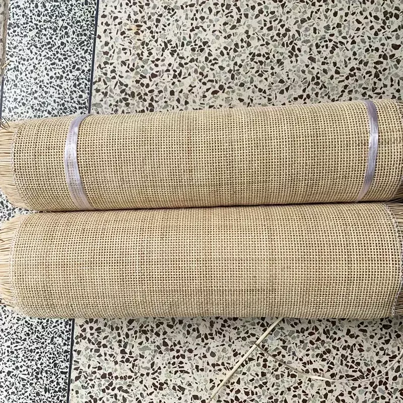 Rollo de correas de caña Natural de ratán indonesio, Material para decoración de muebles, tapete de tejido de celosía hueca, reparación de sillas y armarios