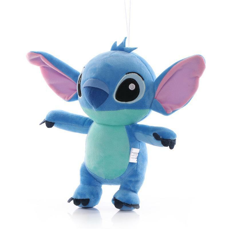 Disney-muñecos de dibujos animados para niños, peluches de Lilo y Stitch, Stich, azul, rosa, Anime, Stitch, 25CM, regalos de navidad