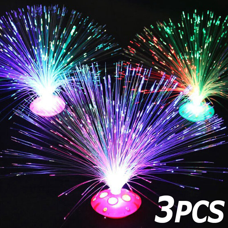 LED Fiber Optic Light Night Color Changing Firework Lights Atmosphere Lamps for Holiday Lighting Home Wedding Decor Fairy Lamp