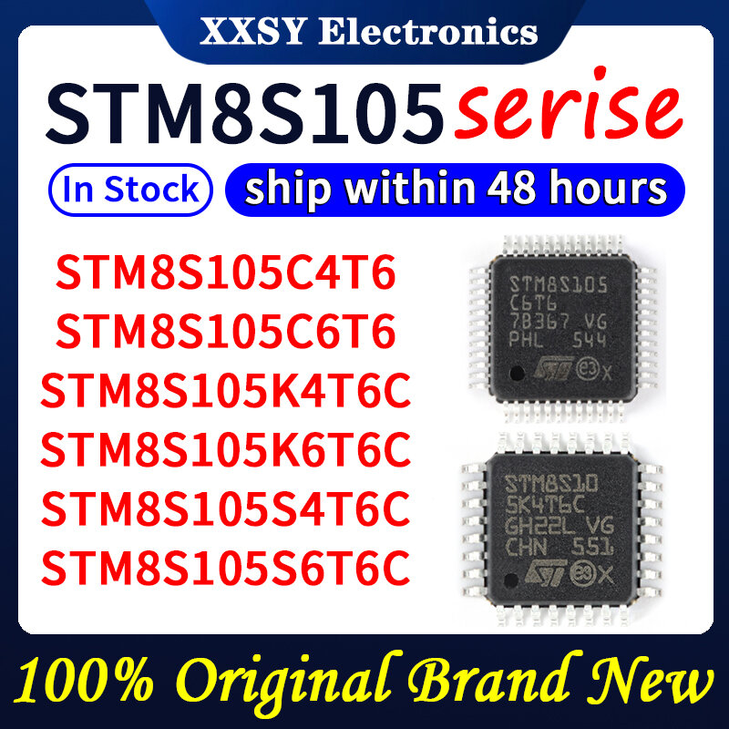 STM8S105S4T6C STM8S105K6T6C STM8S105C4T6 STM8S105C6T6แบบดั้งเดิมคุณภาพ100% ใหม่