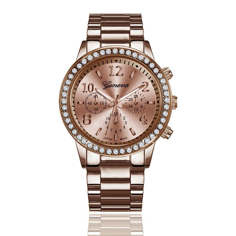 Relojes de pulsera de cuarzo para mujer, reloj de acero inoxidable, analógico, de alta calidad, para ocio