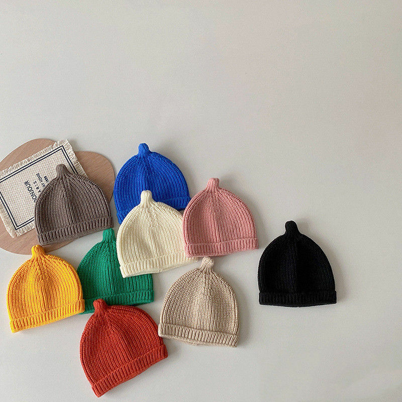 2024 corea Baby Knit Hat Infant Beanie For Girls Boys Cute Infant Baby Bonnet Caps cappelli elastici per bambini accessori per neonati