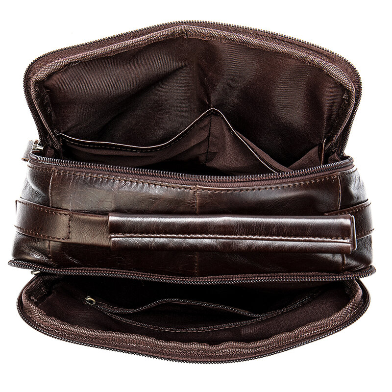 WESTAL-bandolera de cuero con asa superior para hombre, bolso de hombro, de diseñador, cruzado, a la moda, 369