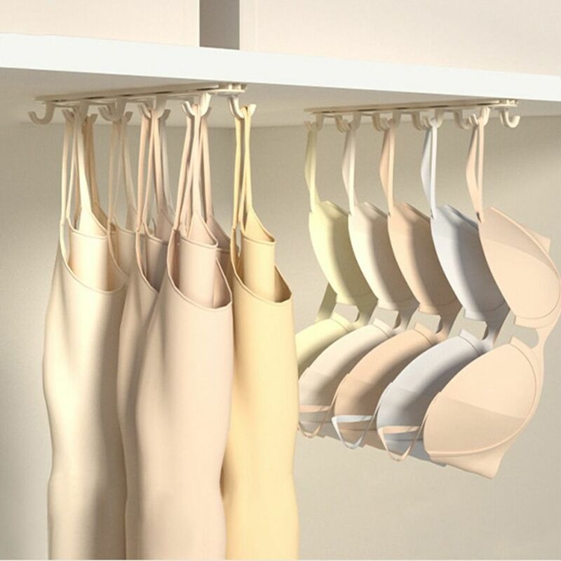 Multifunctional Underwear Storage Hanger Practical Retractable Clothes Drying Rack Durable Double-row Hook