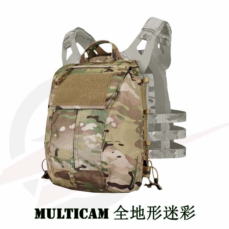 Tático Portador de Placa Zip-on Painel Pack Bag, Pacote Exército Militar, Painel CP JPC2.0, Adaptador Zipper, Mochila, Acessórios Airsoft