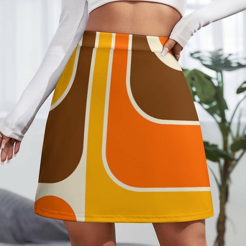 女性のためのレトロな幾何学的デザインのミニスカート,韓国スタイルのスカート,婦人服,624