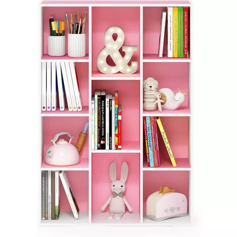 Kinder Bücherregal/Buch/Lagerung, 11-Würfel, Bücherregal Puppenhaus Bücherregal, rosa