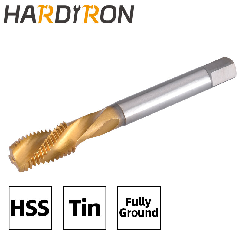 Hardiron-Espiral Flauta Tap, HSS Revestimento De Titânio, Plug Threading, M12x1.25