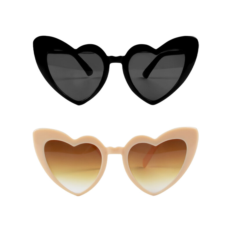 Occhiali da sole a forma di cuore per donna occhiali da sole retrò Cat Eye decorazione di fidanzamento di nozze Shopping accessori per feste in viaggio