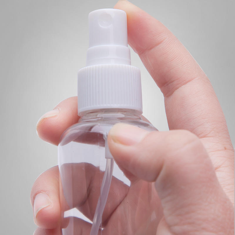 Botella transparente portátil de plástico, atomizador de Perfume, botella de prensa de loción en aerosol vacía, contenedor de cosméticos de viaje, 50/100ml