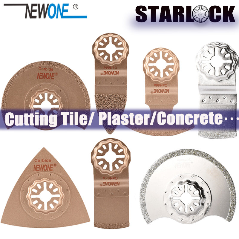 STARLOCK-Lâminas de serra circular tipo E-Cut novo, multiferramenta oscilante de carboneto e diamante, grosa triangular, peça única