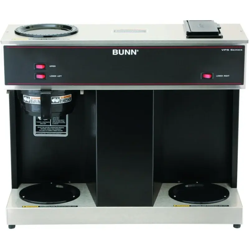 3つのウォーミングステーションを備えたBunn商用コーヒーフィルター、vps 12カップドックローバー、120v 60 1ph、04275.0031