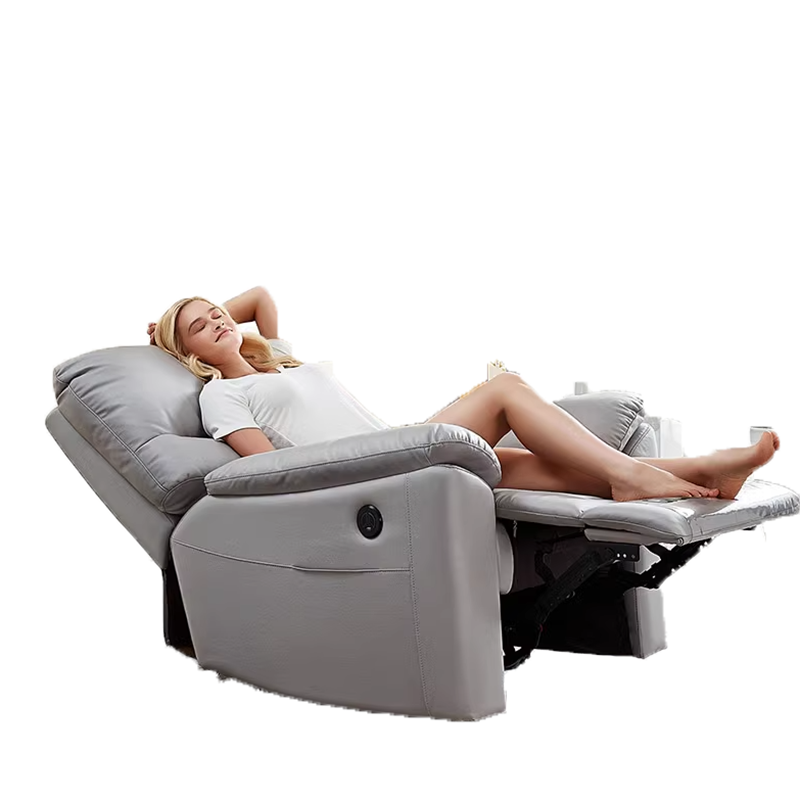 Sofá reclinável elétrico para adultos, sofá relaxante, móveis secionais, cama de couro, sofá, poltrona, reclinável