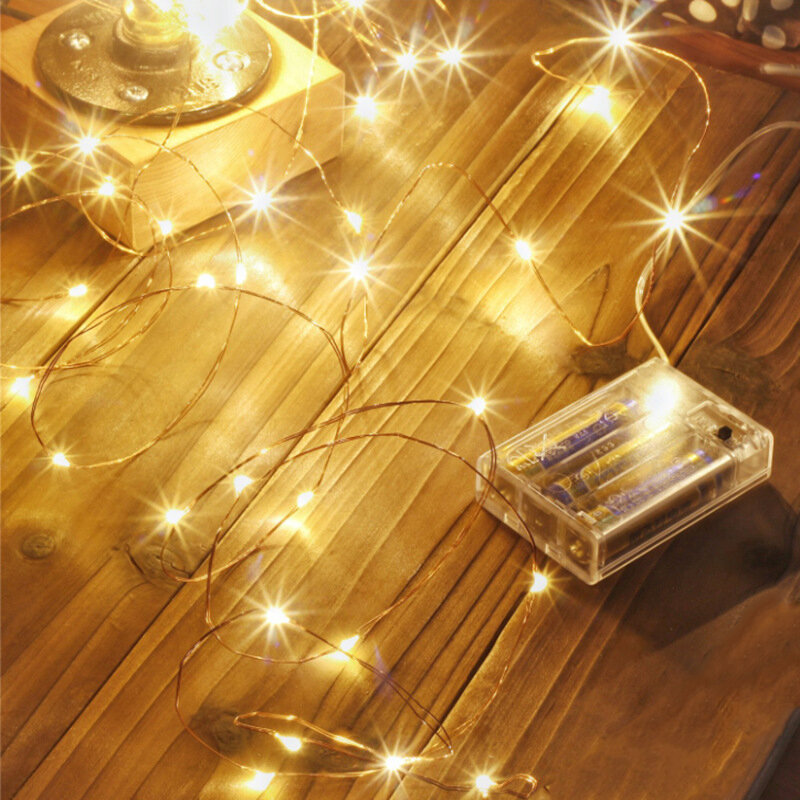 LED 스트링 라이트 화환 거리 요정 조명, 크리스마스 LED 야외 장식, 마당 정원 홈 트리 웨딩 장식, 1-30m