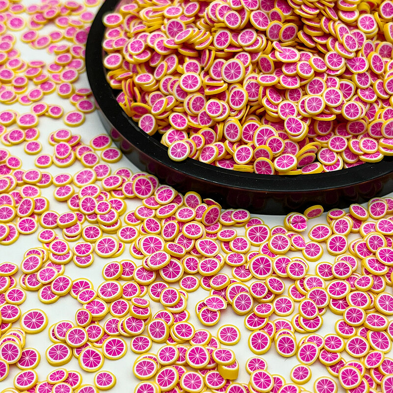 1000pcs Fruit Polymer Clay DIY Resin section Jewelry Making Nail Material for Decoration Slime Hairpin Craft Accessories