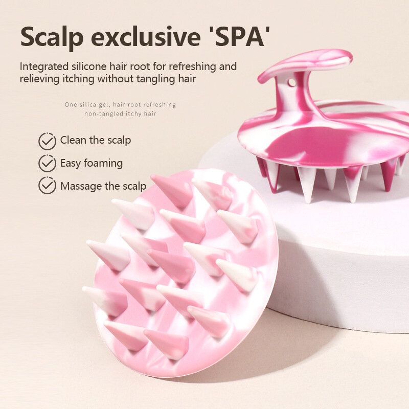 Silicone Shampoo Massagem Escova, Cabelo Shampoo Artefato, Anti-coceira Scratcher, Couro cabeludo Massageador