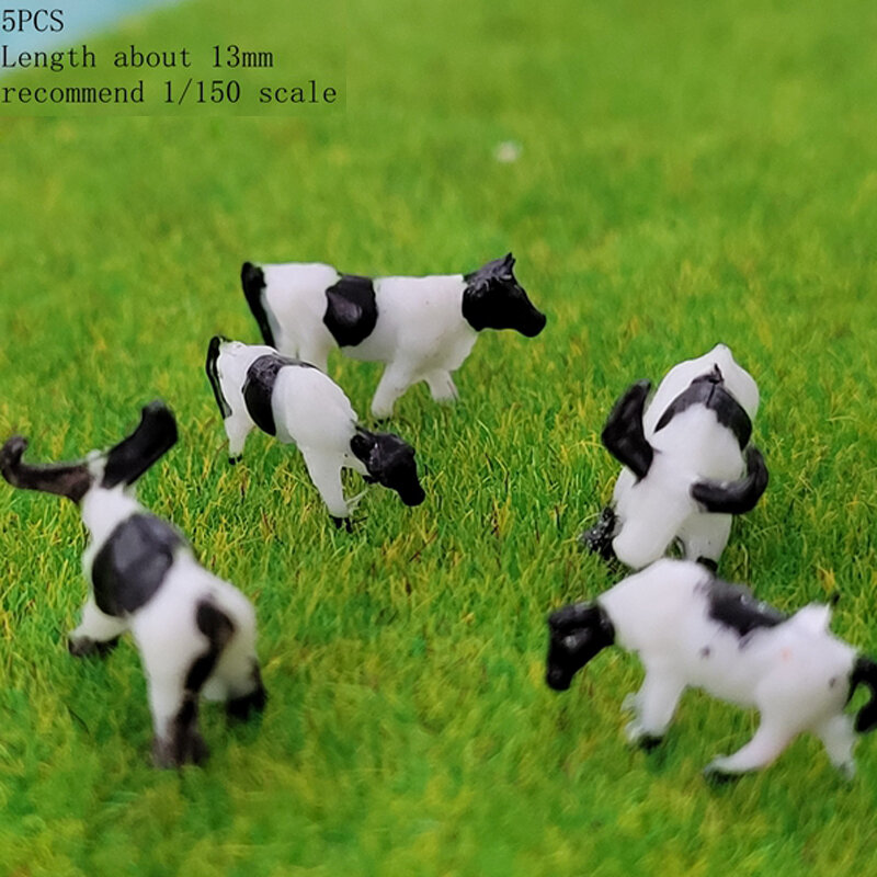 N مقياس نموذج بقرة غير مصبوغ محاكاة البقرة نموذج Ho مقياس مزرعة الريف الدواجن نماذج للحيوانات طاولة الرمل المواد لعبة للأطفال