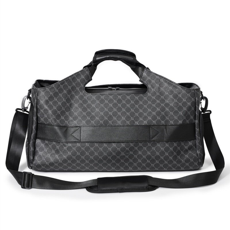Винтажная мягкая кожаная мужская дорожная сумка через плечо, вместительный Hangbag, сумка для спортзала и фитнеса с карманом для обуви, мужской чемодан, спортивная сумка