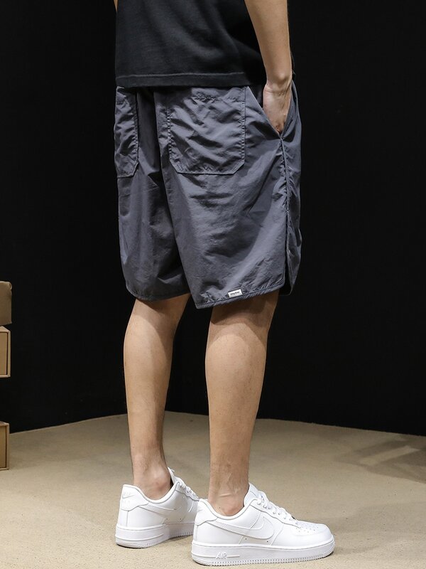 Streetwear Multi-Pocket Zomer Cargo Shorts Heren Mode Heren Cargo Shorts Losse Harajuku Straight Casual Korte Broek E14