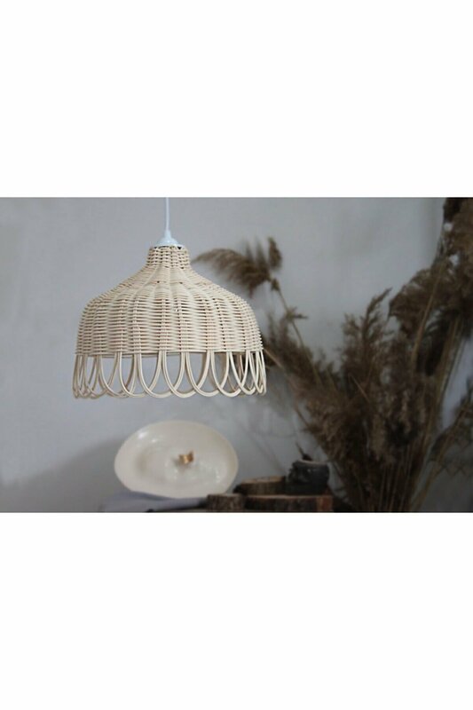 Bambusowa wiklinowa chińska tkana lampa wisząca rustykalny żyrandol, rustykalny żyrandol jadalnia, sypialnia, salon, sypialnia lampa dekoracyjna do domu