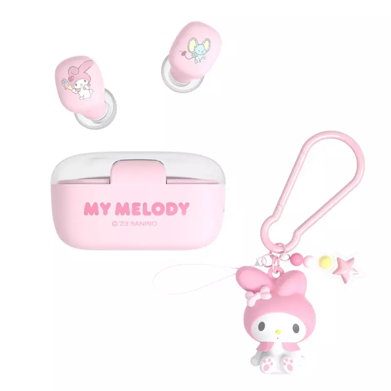 Sanrio Kuromi шумоподавляющие Bluetooth-наушники Cinnamoroll Melody пончо спортивные сенсорные Игровые наушники праздничный подарок