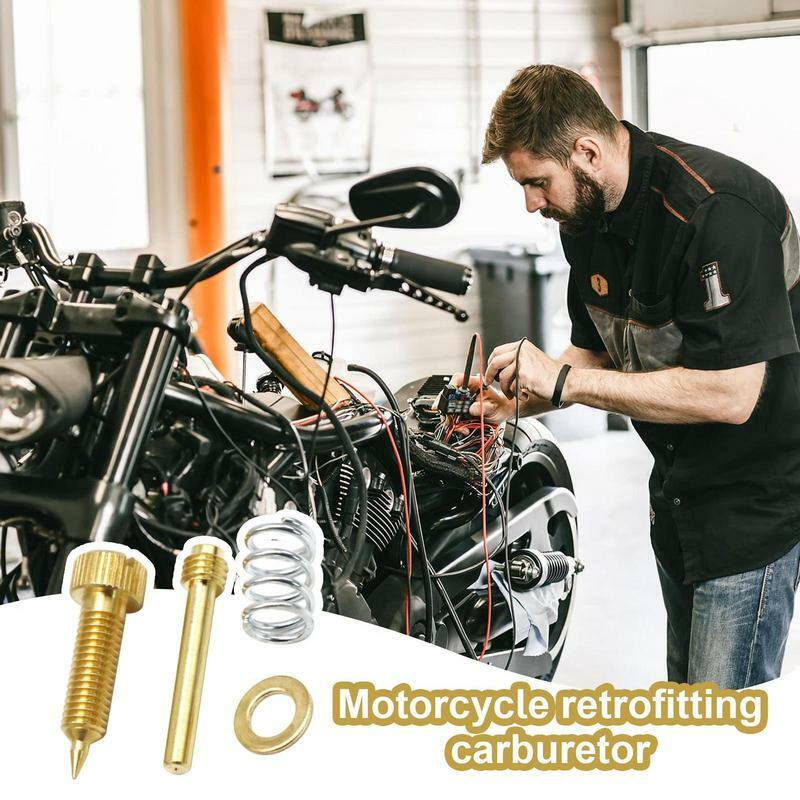 Boquilla de carburador de motocicleta, Kit de inyectores principales de cobre de fácil instalación para varios tipos de motocicletas, chorro piloto