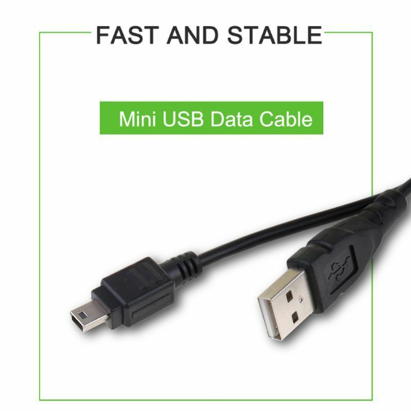 USB 2.0 Cable A-Male to Mini-B 5-pin Cord 2.6 Feet (0.8 Meters) D5QC