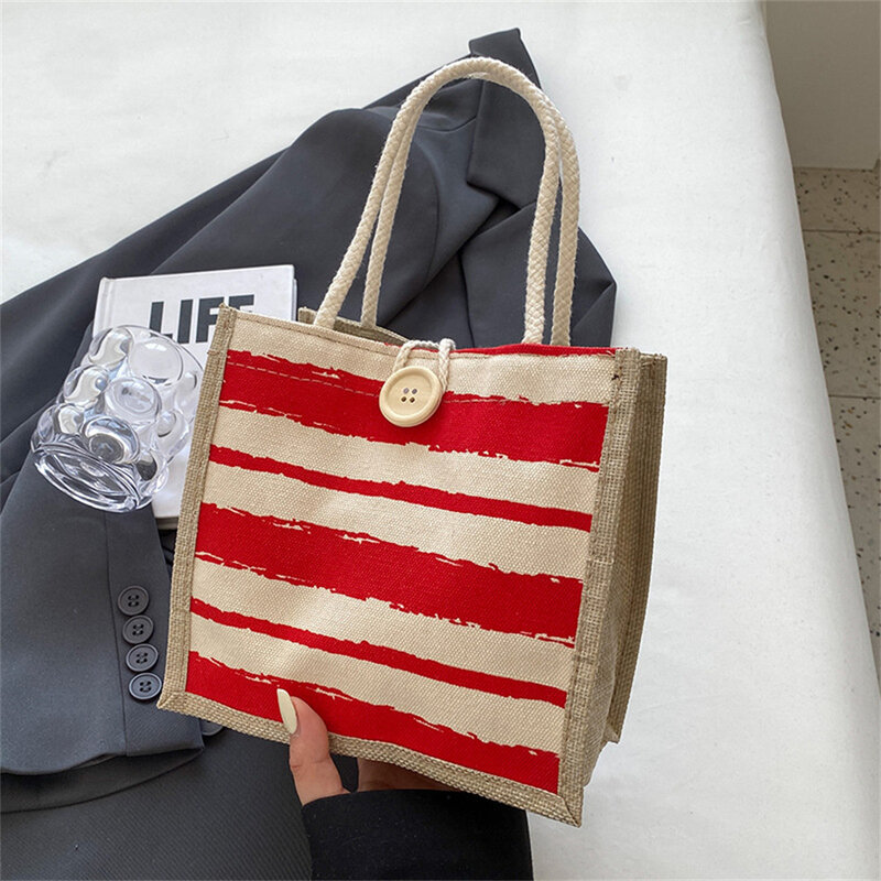 Сумка женская льняная, модный дизайнерский тоут для покупок, удобная Вместительная дорожная сумка для продуктов