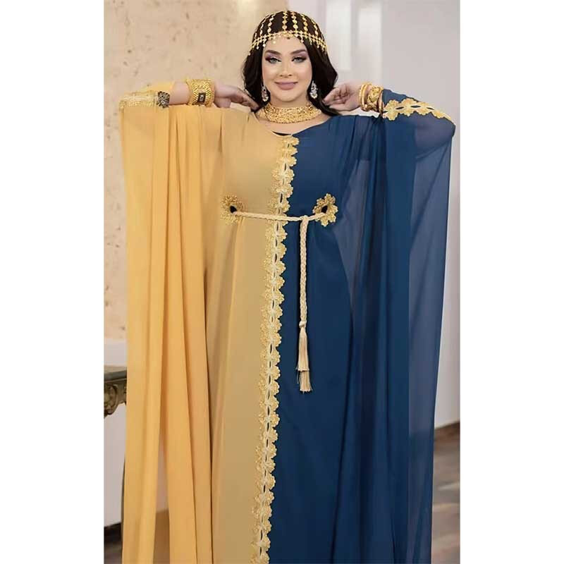 Plus Size afrikanische Chiffon Kleider für 2024 Frauen Dashiki Ankara muslimischen Dubai Abayas Boubou Hochzeits feier Kleid Afrika Kleidung