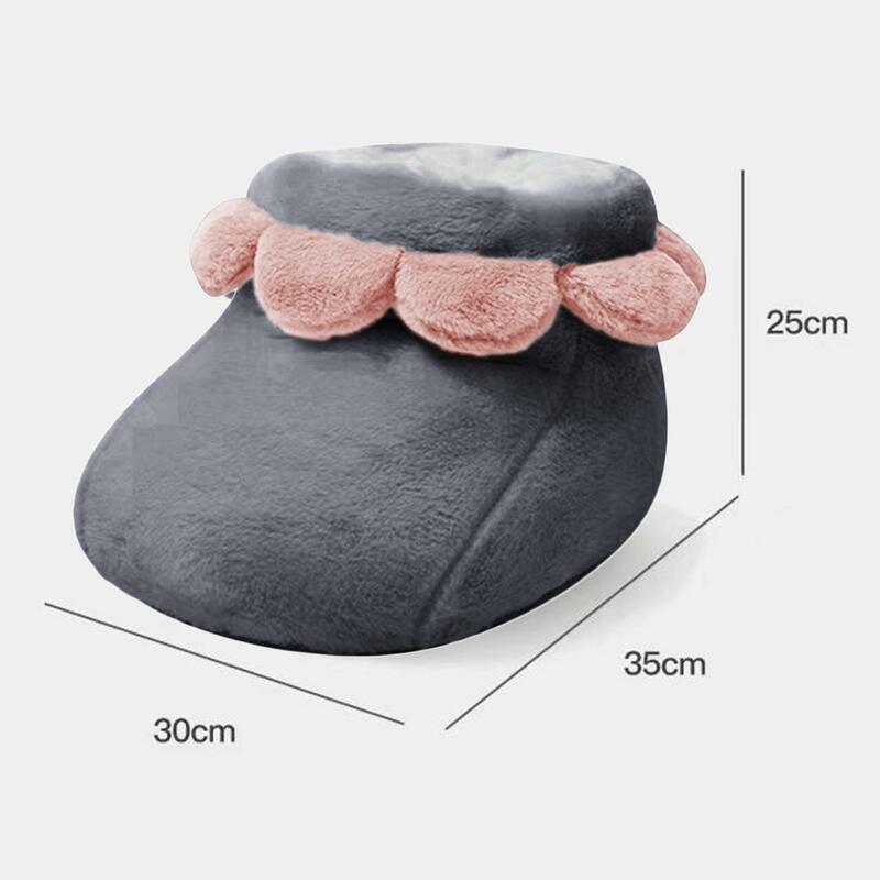 Electric Heated Foot Warmer Portable Comfortable Plush Soft Cover Feet Warmer for Living Room Women Men Apartment Office Bedroom